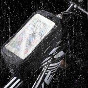 Wozinsky Bike Front Storage Bag Bicycle Frame Phone Case 6,5 inch max 1L black (WBB6BK)