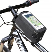 Wozinsky Bike Front Storage Bag Bicycle Frame Phone Case 6,5 inch max 1L black (WBB6BK)