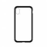 Wozinsky Full Magnetic Case Full Body Front and Back Cover with built-in glass for Xiaomi Mi 11 black-transparent