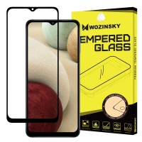 Wozinsky Tempered Glass Full Glue Super Tough Screen Protector Full Coveraged with Frame Case Friendly for Samsung Galaxy A12 / Galaxy M12 black