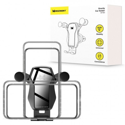 Wozinsky horizontal / vertical Gravity Car Mount Phone Holder for Air Outlet  black (WCH-04)