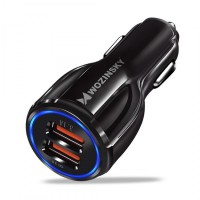 Wozinsky universal Car Charger 2x USB Quick Charge 3.0 QC3.0 3.1A black (WCC-02)