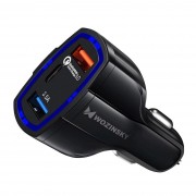 Wozinsky universal Car Charger 2x USB / USB Type C Quick Charge 3.0 QC3.0 black (WCC-01)