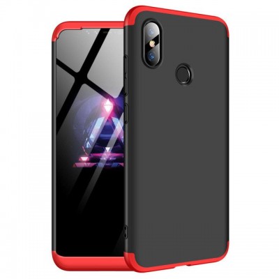 GKK 360 Protection Full Body Cover θήκη για Xiaomi Mi 8 μαύρο-κόκκινο