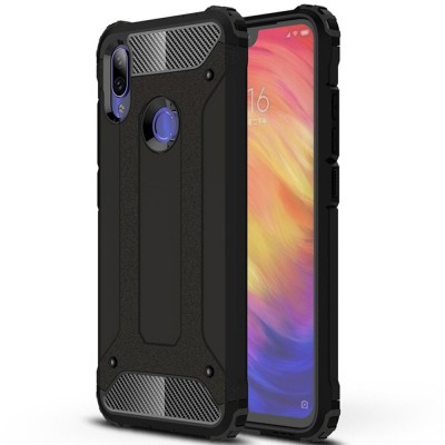 Hybrid Armor Θήκη Rugged Cover για Xiaomi Redmi Note 7 μαύρο