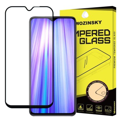 Wozinsky Tempered Glass Full Glue Super Tough Screen Protector Full Coveraged με Frame Case Friendly για Xiaomi Redmi Note 8 Pro μαύρο