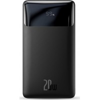 Baseus Bipow Digital Display Power Bank 10000mAh 20W με 2 Θύρες USB-A και Θύρα USB-C Μαύρο