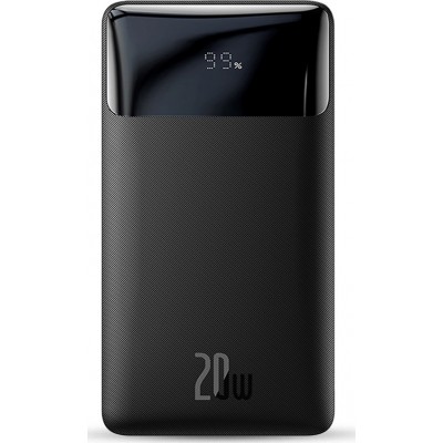 Baseus Bipow Digital Display Power Bank 10000mAh 20W με 2 Θύρες USB-A και Θύρα USB-C Μαύρο