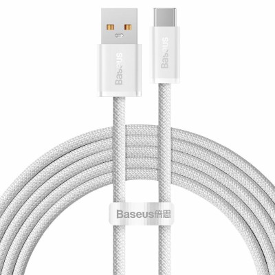 Baseus Dynamic Braided USB 2.0 Cable USB-C male - USB-A male 100W Λευκό 2m (CALD000702)