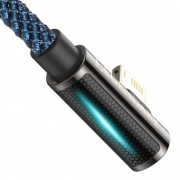 Baseus Legendary angled nylon cable USB - Lightning for gamers 2.4A 1m blue (CACS000003)