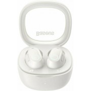 Baseus Bowie WM02 In-ear Bluetooth Handsfree Ακουστικά με Θήκη Φόρτισης Λευκά