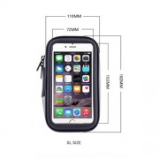 Bike Phone waterproof Mount Universal Case Bicycle & Motorcycle Phone Holder Mount Size XL (max phone size: 165 mm x 80 mm) black (without handlebar mounting)