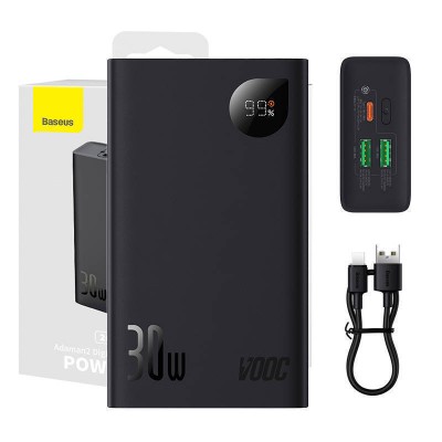 Powerbank Baseus Adaman 2, 20000mAh, 30W, 3xUSB, USB-C Mαύρο