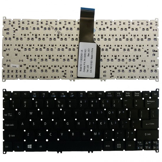 Πληκτρολόγιο Laptop Acer Aspire Ultrabook V5-121 V5-122P V5-131 V5-132P V5-171 S3-331 S3-371 S3-391 S3-951 S5-391 Without Frame