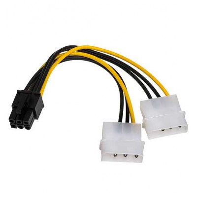 Αντάπτορας Molex Male x2/PCI-E 6PIN Female