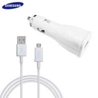 Samsung Φορτιστής Αυτοκινήτου 2A + Micro-USB Καλώδιο Φόρτισης 1m ΛΕΥΚΟ