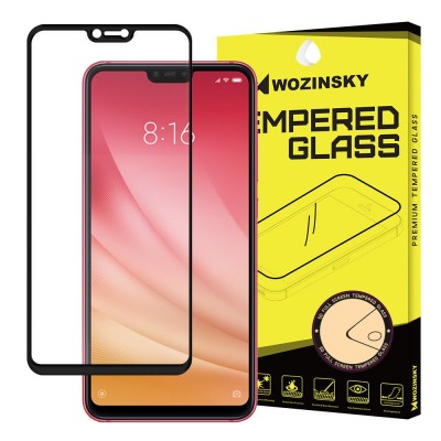 Wozinsky Tempered Glass Full Glue Super Tough Screen Protector Full Coveraged με Frame Case Friendly για Xiaomi Mi 8 Lite black