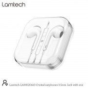 LAMTECH HANDSFREE STEREO 3,5mm JACK WITH MIC WHITE