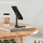 LAMTECH 2IN1 FOLDING DESKTOP STAND FOR SMARTPHONES AND TABLETS BLACK