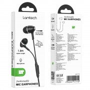 LAMTECH FASHIONABLE 3,5MM EARPHONES WITH MIC BLACK