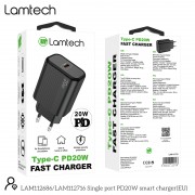 LAMTECH FAST CHARGER TYPE-C PD20W BLACK