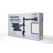 GEMBIRD ADJUSTABLE DESK MOUNT WITH MONITOR ARM AND NOTEBOOK TRAY
