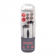 AIWA STEREO 3,5MM IN-EAR WITH REMOTE AND MIC BLACK