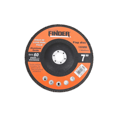 Πολύπτερο λείανσης μετάλλου για γωνιακό τροχό - 7"" - Grit60 - Finder - 195633