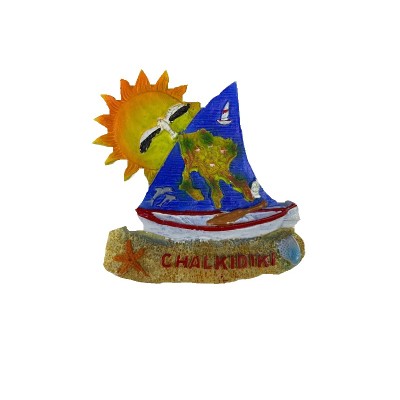 Tουριστικό μαγνητάκι Souvenir – Σετ 12pcs - Resin Magnet - Chalkidiki - 678093