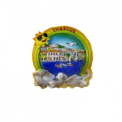 Tουριστικό μαγνητάκι Souvenir – Σετ 12pcs - Resin Magnet - Thassos - 678125