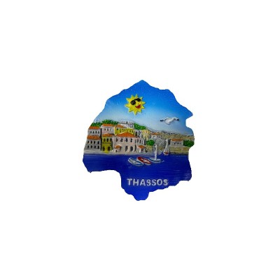 Tουριστικό μαγνητάκι Souvenir – Σετ 12pcs - Resin Magnet - Thassos - 678126