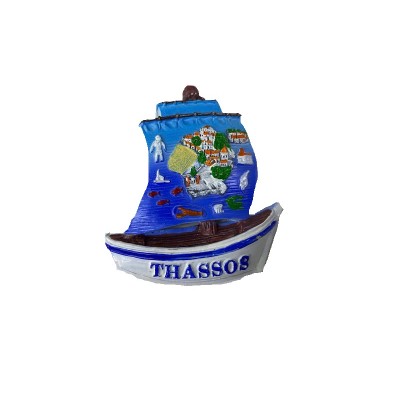 Tουριστικό μαγνητάκι Souvenir – Σετ 12pcs - Resin Magnet - Thassos - 678132