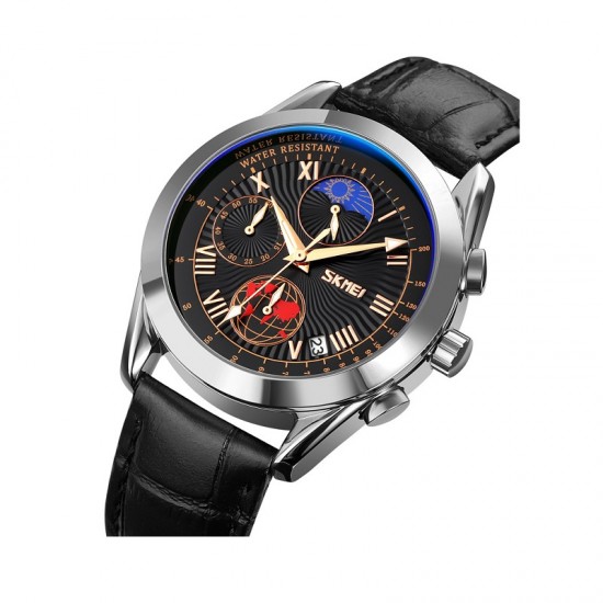 Αναλογικό ρολόι χειρός - Skmei - 9236 - Black/Silver Αναλογικό ρολόι χειρός - Skmei - 9236 - Black/Silver