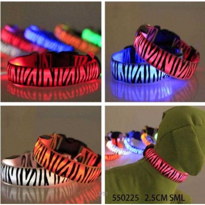 Φωτεινό περιλαίμιο - κολάρο σκύλου - 2.5cm - S/M/L - 12pcs - 550225