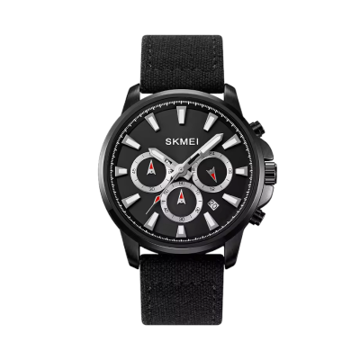 Aναλογικό ρολόι χειρός – Skmei - 2071 - Υφασμάτινο λουρί - Black/Silver
