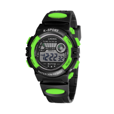 Παιδικό ψηφιακό ρολόι χειρός - WF118 - Lasika - 115145 - Black/Green