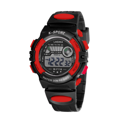 Παιδικό ψηφιακό ρολόι χειρός - WF118 - Lasika - 115145 - Black/Red