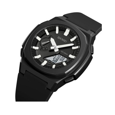 Ψηφιακό/αναλογικό ρολόι χειρός – Skmei - 2091 - White/White screen