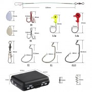 Σετ αξεσουάρ ψαρέματος σε θήκη - 128pcs - 831803