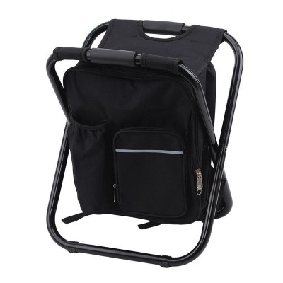 Πτυσσόμενο σκαμπό και σακίδιο camping - 1344 - 170105 - Black