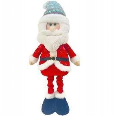 Χριστουγεννιάτικη λούτρινη κούκλα Άγιος Βασίλης με πτυσσόμενα πόδια - MY93102A - 501425