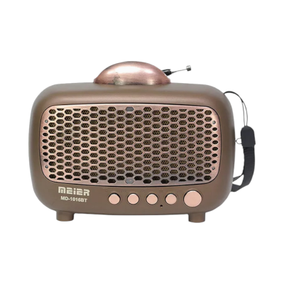 Επαναφορτιζόμενο ραδιόφωνο Retro - MD-1016BT - 410164 - Light Brown