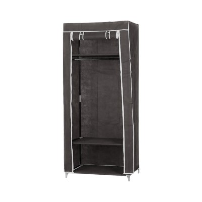 Υφασμάτινη ντουλάπα ρούχων με ράφια - 8875 - 521711 - Dark Grey