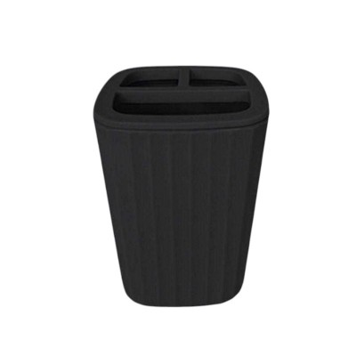 Θήκες οδοντόβουρτσας πλαστικές σε σετ 5Χ - Black - 21782