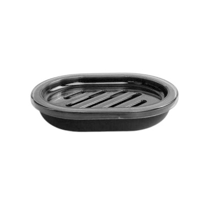 Σαπουνοθήκες μπάνιου πλαστικές - Σετ 9pcs - Black - 21802