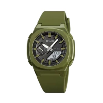 Ψηφιακό/αναλογικό ρολόι χειρός – Skmei - 2091 - Green/White screen
