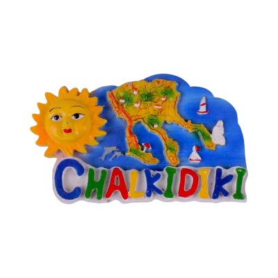 Tουριστικό μαγνητάκι Souvenir – Σετ 12pcs - Resin Magnet - Chalkidiki - 678089