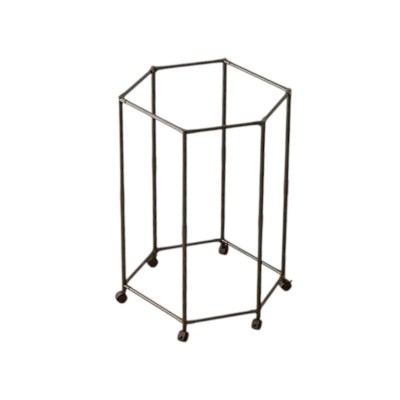 Τροχήλατη κρεμάστρα δαπέδου εξάγωνη - YH9913-1 - 114319 - Black