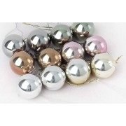 Σετ Χριστουγεννιάτικες μπάλες - 8cm - 12pcs - 326048 - Silver