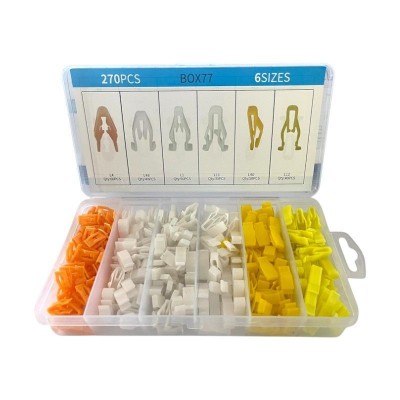 Σετ συνδετήρες αυτοκινήτου 6 τύπων - 1806202 - 270pcs - 180978